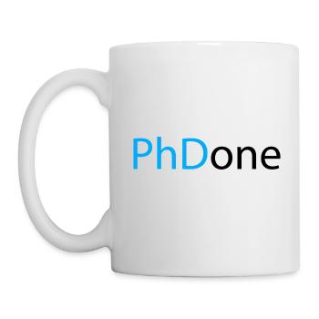 PhD Done Phd Final Cadeau - Mug blanc - blanc - Gauche