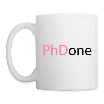 PhD Done Phd Final Cadeau - Mug blanc - blanc - Gauche