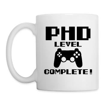 Phd Level Completet Gamer Graduation Gift - Mug - white - Left