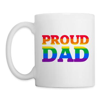Proud Dad LGBT Geschenk - Tasse - Weiß - Links