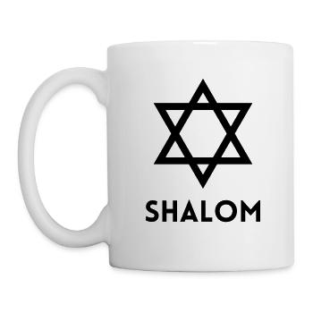 Star of David Shalom Jew Jewish Gift - Mug - white - Left