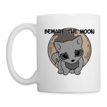 Loup-garou et lune - Mug blanc - blanc - Gauche