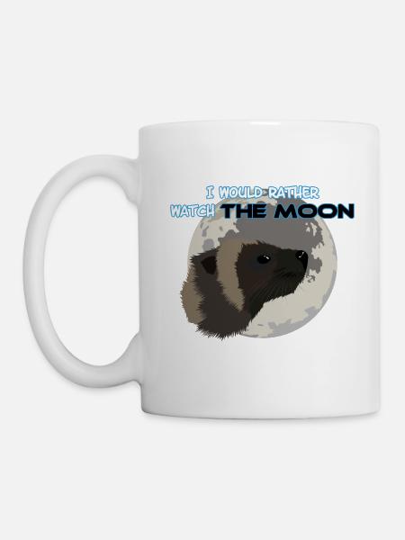 Wolverine und Mond - Tasse - Weiß