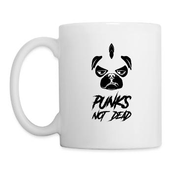 Punks not Dead Mops Pug Gift - Mug - white - Left