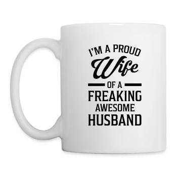 I`ma Proud wife of a Awesome Husband gift - Mug - white - Left