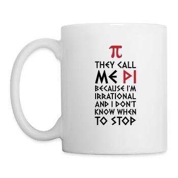 Pi they call me pi math pi number gift - Mug - white - Left