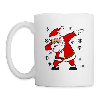 Weihnachtsmann Dab Christmas Weihnachten Geschenk - Tasse - Weiß - Links
