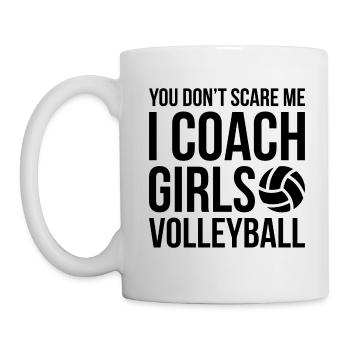 I coach Girls Volleyball Trainer Gift - Mug - white - Left