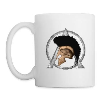 Léonidas Casque et Sparta Symbole - Mug blanc - blanc - Gauche