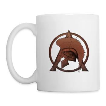 Casque de Leonida et Sparta Lambda - Mug blanc - blanc - Gauche