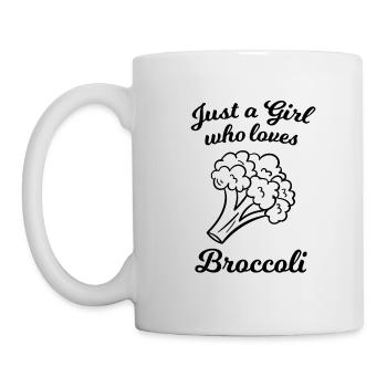 Just a Girl who loves Broccoli Vegan Gift - Mug - white - Left
