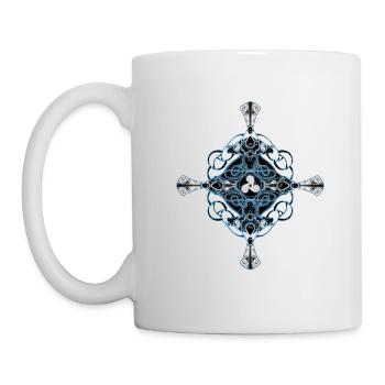 Celtic cross triskele - Mug - white - Left