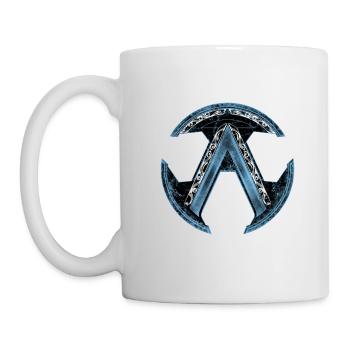 Keltisches Sparta Lambda Blaues Eis - Tasse - Weiß - Links