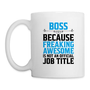 Patron parce que Freaking Awesome Gift - Mug blanc - blanc - Gauche