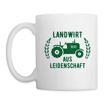 Landwirt aus Leidenschaft Bauer Geschenk - Tasse - Weiß - Links