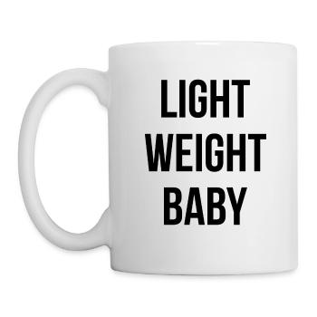 Light Weight Baby Motivation Geschenk - Tasse - Weiß - Links