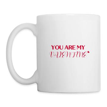 You are my Valentine Valentinstag Geschenk - Tasse - Weiß - Links