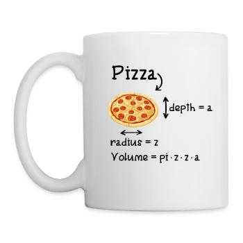 Pizza Pi Mathe Formel Geschenk - Tasse - Weiß - Links