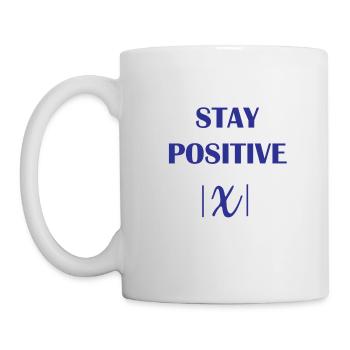Stay positive math math gift - Mug - white - Left