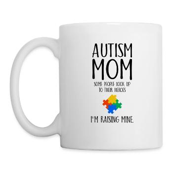 Autism Mom Awareness Autism Gift - Mug - white - Left