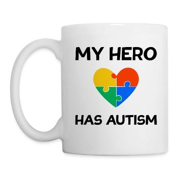 My Hero has Autism Autism Awareness - Mug - white - Left