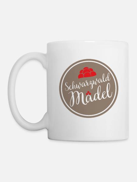Schwarzwaldmädel Schwarzwald Bollenhut Frau - Tasse - Weiß