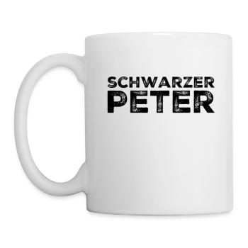 Schwarzer Peter - Tasse - Weiß - Links