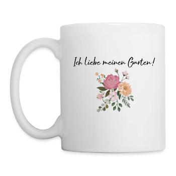 Ich liebe meinen Garten Gartenarbeit Gärtner - Tasse - Weiß - Links