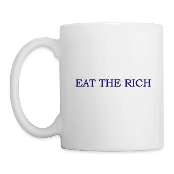 Mangez le riche socialisme anti-capitalisme - Mug blanc - blanc - Gauche