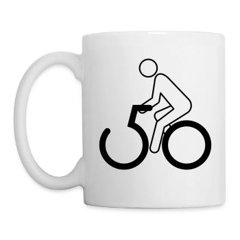 Radelnd durch den 50er - Tasse - Weiß - Links