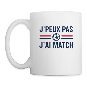 J'peux pas j'ai match - football - Mug blanc - blanc - Gauche