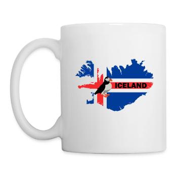 Icelandic flag Iceland Puffin Atlantic Puffin - Mug - white - Left
