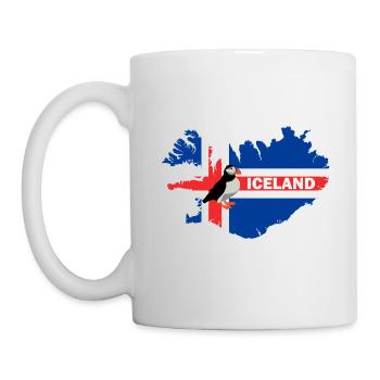 Icelandic flag Iceland Puffin Atlantic Puffin - Mug - white - Left