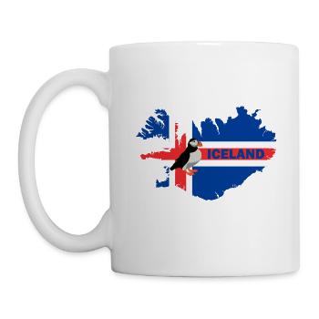 Icelandic flag Iceland Puffin Atlantic Puffin - Mug - white - Left