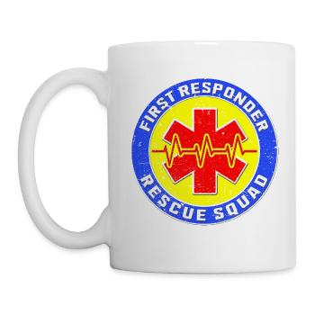 Cool round first responder motif - Mug - white - Left