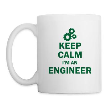 Keep calm I'm an engineer Ingenieur Student - Tasse - Weiß - Links