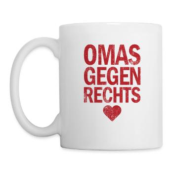 Omas Gegen Rechts Anti Rassismus Toleranz - Tasse - Weiß - Links