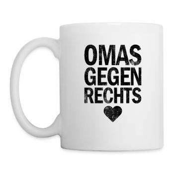 Omas Gegen Rechts Anti Rassismus Toleranz - Tasse - Weiß - Links