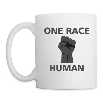 One Race Human Anti Racism Tolerance - Mug blanc - blanc - Gauche