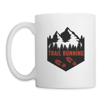 Trail running - Mug blanc - blanc - Gauche