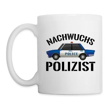 Nachwuchs Polizist Kinder Sohn Polizei - Tasse - Weiß - Links