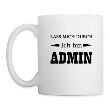 Lass mich durch ich bin admin Geschenk Code - Tasse - Weiß - Links