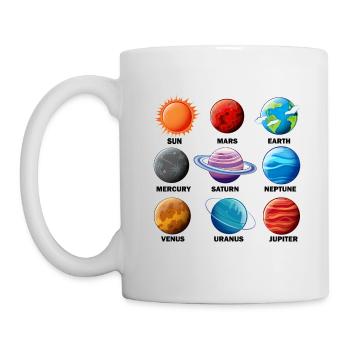 Planeten Art Kosmos Astronomie Space Rocket - Tasse - Weiß - Links