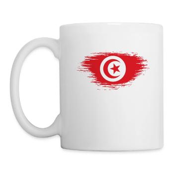 Tunesien Flagge - Tasse - Weiß - Links