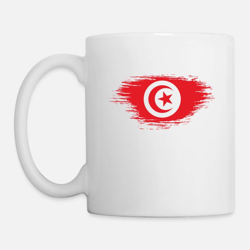 Tunisie drapeau - Mug blanc - blanc