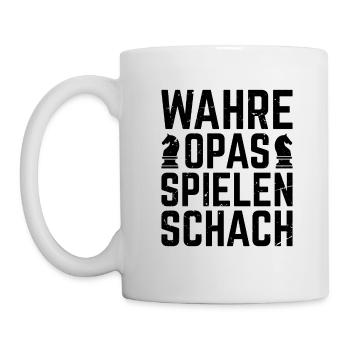 Wahre Opas spielen Schach Schachspieler Geschenk - Tasse - Weiß - Links