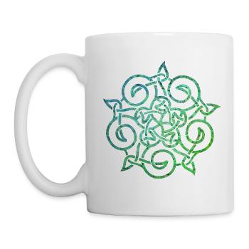 noeud celtique 20 e 5 - Mug blanc - blanc - Gauche