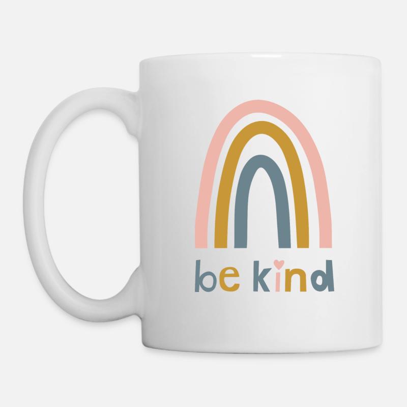 Be kind - rainbow color - Tasse - Weiß