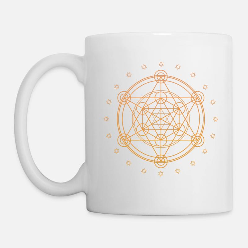 Merkaba orange - Tasse - Weiß