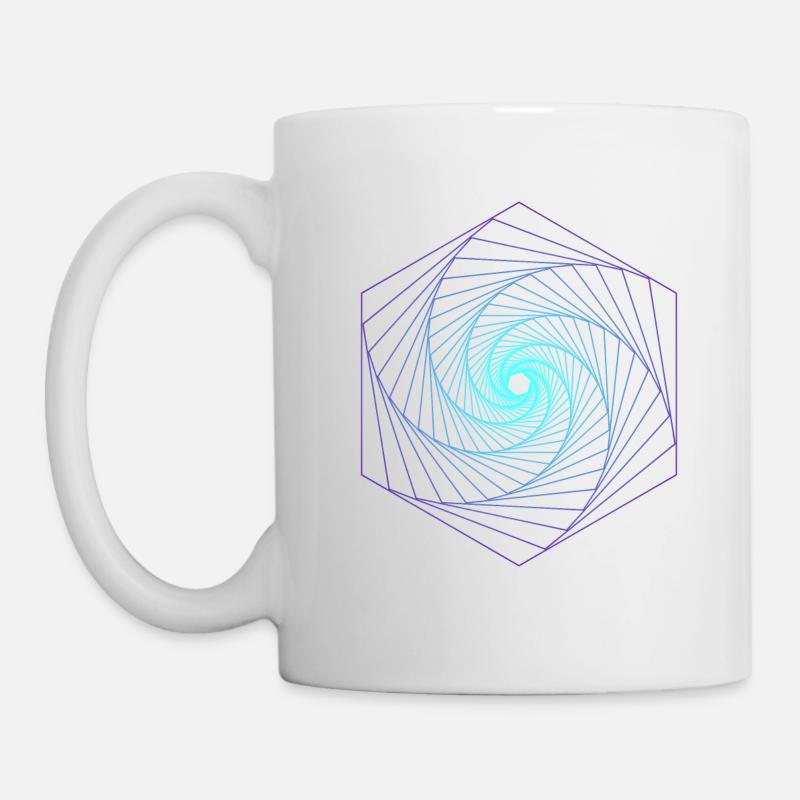 Sacred Geometry Spiralle - Mug - white